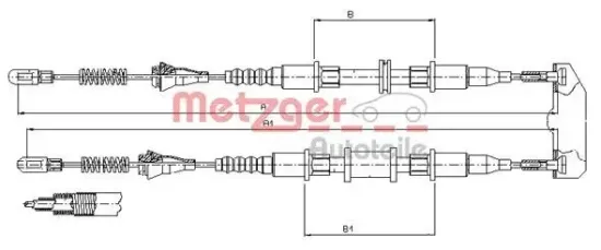 Seilzug, Feststellbremse METZGER 11.5854 Bild Seilzug, Feststellbremse METZGER 11.5854