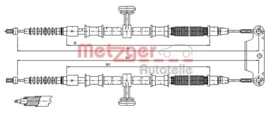 Seilzug, Feststellbremse METZGER 11.5944 Bild Seilzug, Feststellbremse METZGER 11.5944