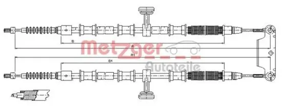 Seilzug, Feststellbremse METZGER 11.5945 Bild Seilzug, Feststellbremse METZGER 11.5945