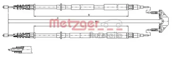 Seilzug, Feststellbremse METZGER 11.5950 Bild Seilzug, Feststellbremse METZGER 11.5950