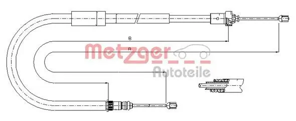 Seilzug, Feststellbremse METZGER 11.6663