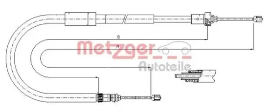 Seilzug, Feststellbremse METZGER 11.6664 Bild Seilzug, Feststellbremse METZGER 11.6664