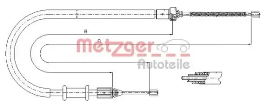 Seilzug, Feststellbremse METZGER 11.6676 Bild Seilzug, Feststellbremse METZGER 11.6676