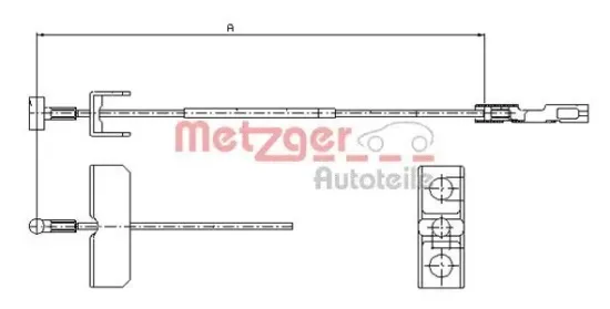 Seilzug, Feststellbremse METZGER 11.6802 Bild Seilzug, Feststellbremse METZGER 11.6802