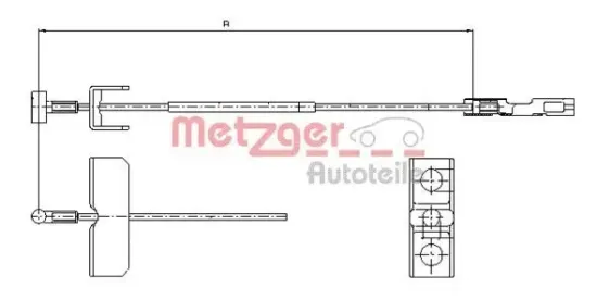 Seilzug, Feststellbremse METZGER 11.6803 Bild Seilzug, Feststellbremse METZGER 11.6803