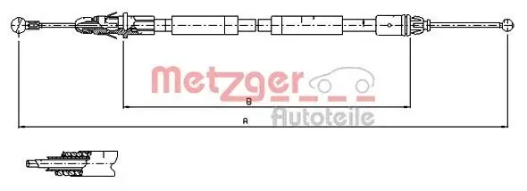 Seilzug, Feststellbremse METZGER 11.6804