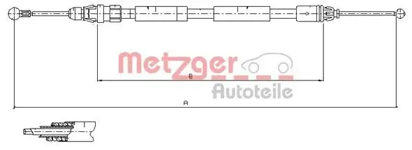 Seilzug, Feststellbremse METZGER 11.6808