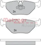 Bremsbelagsatz, Scheibenbremse METZGER 1170014