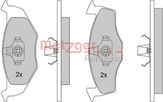 Bremsbelagsatz, Scheibenbremse METZGER 1170023 Bild Bremsbelagsatz, Scheibenbremse METZGER 1170023