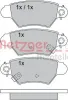 Bremsbelagsatz, Scheibenbremse METZGER 1170042 Bild Bremsbelagsatz, Scheibenbremse METZGER 1170042