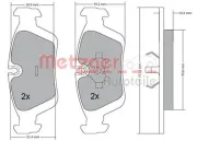 Bremsbelagsatz, Scheibenbremse METZGER 1170043