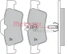 Bremsbelagsatz, Scheibenbremse METZGER 1170049 Bild Bremsbelagsatz, Scheibenbremse METZGER 1170049