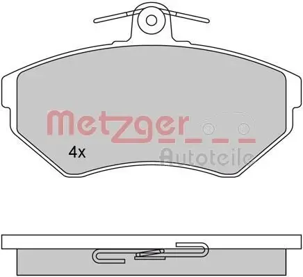 Bremsbelagsatz, Scheibenbremse METZGER 1170061 Bild Bremsbelagsatz, Scheibenbremse METZGER 1170061