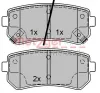 Bremsbelagsatz, Scheibenbremse METZGER 1170070 Bild Bremsbelagsatz, Scheibenbremse METZGER 1170070