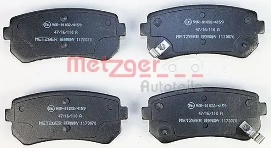 Bremsbelagsatz, Scheibenbremse METZGER 1170070 Bild Bremsbelagsatz, Scheibenbremse METZGER 1170070