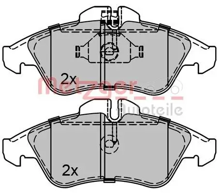 Bremsbelagsatz, Scheibenbremse METZGER 1170071 Bild Bremsbelagsatz, Scheibenbremse METZGER 1170071