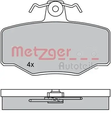 Bremsbelagsatz, Scheibenbremse METZGER 1170076