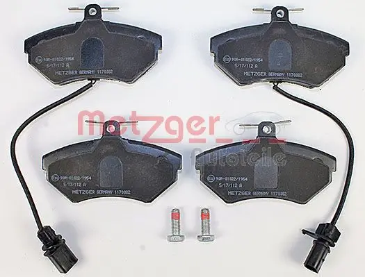 Bremsbelagsatz, Scheibenbremse Vorderachse METZGER 1170082 Bild Bremsbelagsatz, Scheibenbremse Vorderachse METZGER 1170082