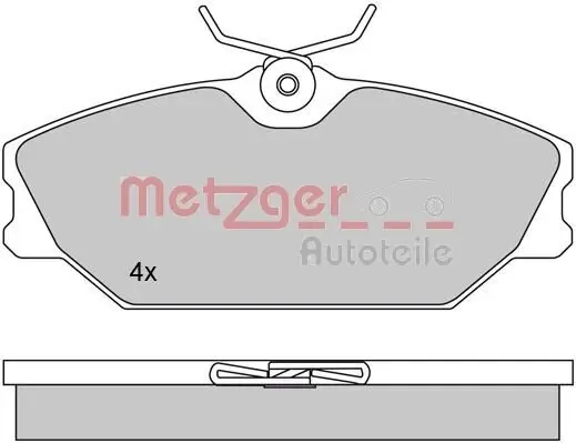 Bremsbelagsatz, Scheibenbremse METZGER 1170084 Bild Bremsbelagsatz, Scheibenbremse METZGER 1170084