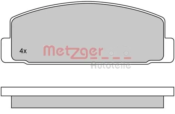 Bremsbelagsatz, Scheibenbremse METZGER 1170088