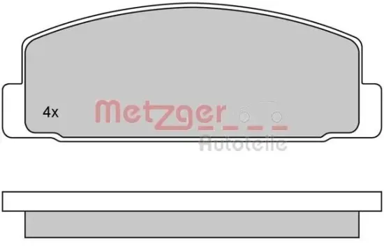 Bremsbelagsatz, Scheibenbremse METZGER 1170088 Bild Bremsbelagsatz, Scheibenbremse METZGER 1170088