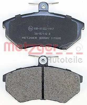 Bremsbelagsatz, Scheibenbremse METZGER 1170095 Bild Bremsbelagsatz, Scheibenbremse METZGER 1170095