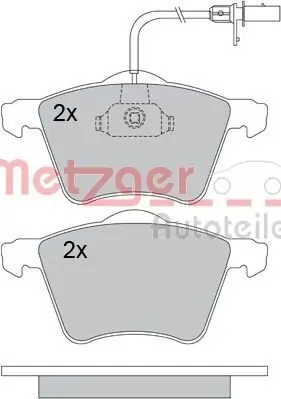 Bremsbelagsatz, Scheibenbremse METZGER 1170104