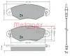 Bremsbelagsatz, Scheibenbremse METZGER 1170115 Bild Bremsbelagsatz, Scheibenbremse METZGER 1170115