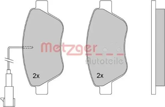 Bremsbelagsatz, Scheibenbremse METZGER 1170117 Bild Bremsbelagsatz, Scheibenbremse METZGER 1170117