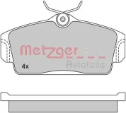 Bremsbelagsatz, Scheibenbremse METZGER 1170125