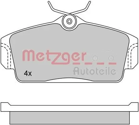 Bremsbelagsatz, Scheibenbremse METZGER 1170125 Bild Bremsbelagsatz, Scheibenbremse METZGER 1170125