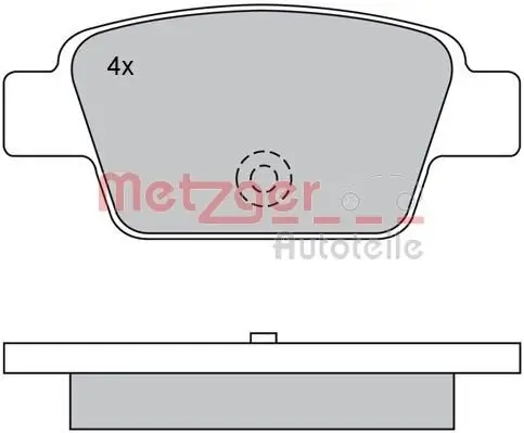 Bremsbelagsatz, Scheibenbremse METZGER 1170131 Bild Bremsbelagsatz, Scheibenbremse METZGER 1170131