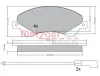 Bremsbelagsatz, Scheibenbremse Vorderachse METZGER 1170146 Bild Bremsbelagsatz, Scheibenbremse Vorderachse METZGER 1170146