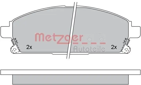 Bremsbelagsatz, Scheibenbremse METZGER 1170159