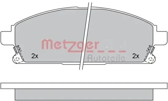 Bremsbelagsatz, Scheibenbremse METZGER 1170159 Bild Bremsbelagsatz, Scheibenbremse METZGER 1170159