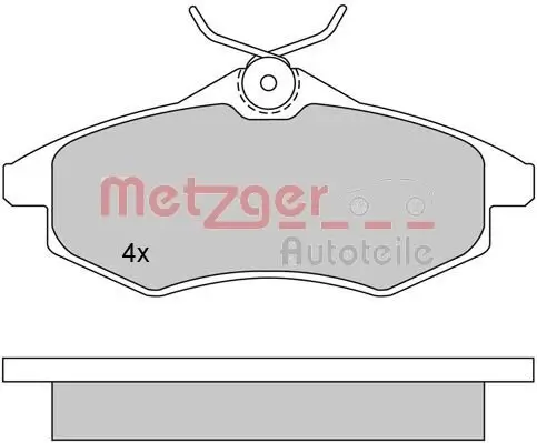 Bremsbelagsatz, Scheibenbremse METZGER 1170163