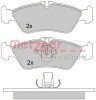 Bremsbelagsatz, Scheibenbremse METZGER 1170179 Bild Bremsbelagsatz, Scheibenbremse METZGER 1170179