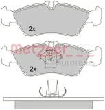 Bremsbelagsatz, Scheibenbremse METZGER 1170179