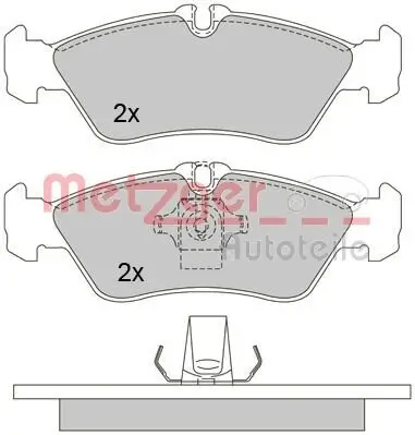 Bremsbelagsatz, Scheibenbremse METZGER 1170179 Bild Bremsbelagsatz, Scheibenbremse METZGER 1170179