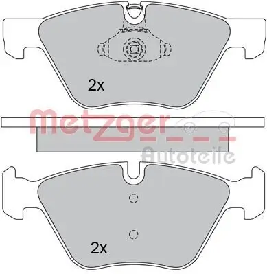 Bremsbelagsatz, Scheibenbremse METZGER 1170203