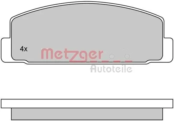 Bremsbelagsatz, Scheibenbremse METZGER 1170206