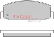 Bremsbelagsatz, Scheibenbremse METZGER 1170206