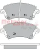 Bremsbelagsatz, Scheibenbremse METZGER 1170219 Bild Bremsbelagsatz, Scheibenbremse METZGER 1170219