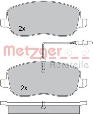 Bremsbelagsatz, Scheibenbremse METZGER 1170232