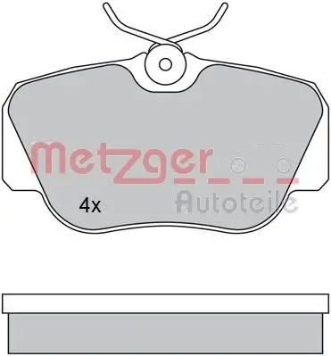 Bremsbelagsatz, Scheibenbremse METZGER 1170266