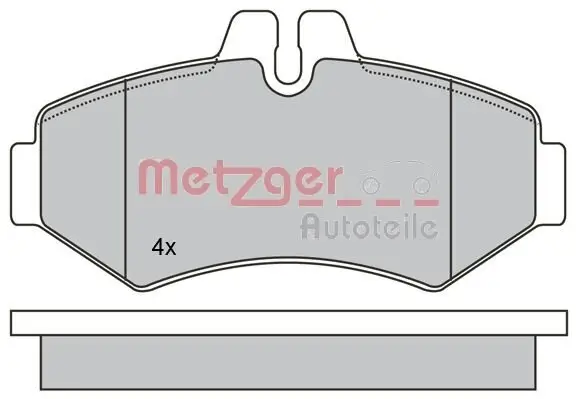 Bremsbelagsatz, Scheibenbremse METZGER 1170274