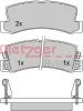 Bremsbelagsatz, Scheibenbremse Hinterachse METZGER 1170277 Bild Bremsbelagsatz, Scheibenbremse Hinterachse METZGER 1170277