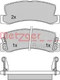 Bremsbelagsatz, Scheibenbremse METZGER 1170277