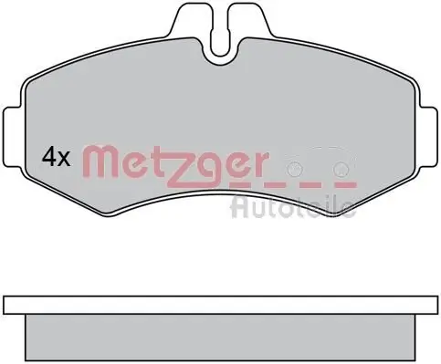 Bremsbelagsatz, Scheibenbremse METZGER 1170303