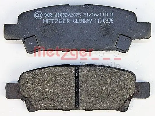 Bremsbelagsatz, Scheibenbremse METZGER 1170306 Bild Bremsbelagsatz, Scheibenbremse METZGER 1170306